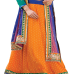 Triveni Marvelous Orange Colored Embroidered Faux Georgette Lehenga Choli